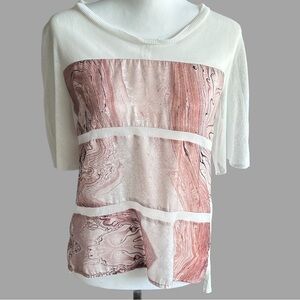 Zara Marble Mesh Blouse in Size‎ Medium